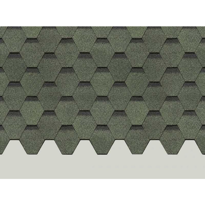 Гибкая черепица Docke EUROPA КАРАТ Зелёный